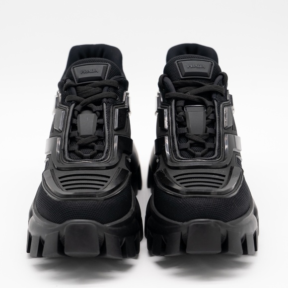 size 41eu 11 US Prada Cloudbust Thunder Mid Top Sneakers Black Wedge - Picture 2 of 12